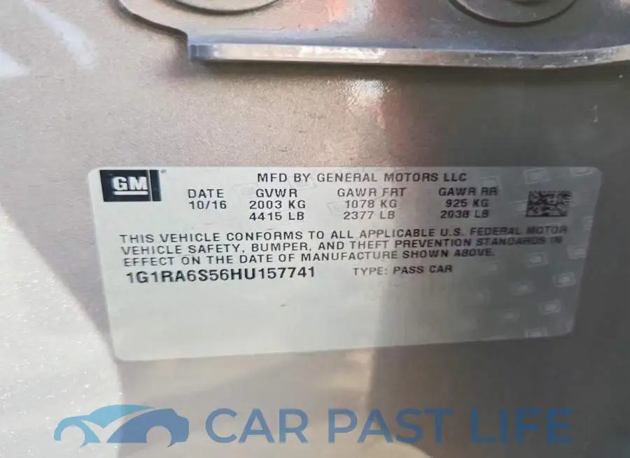 1G1RA6S56HU157741# 12