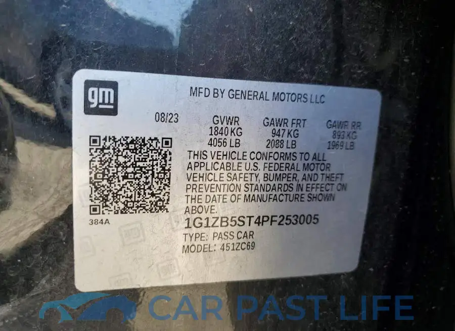1G1ZB5ST4PF253005# 12