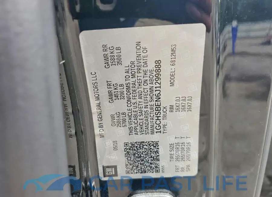 1GCHSBEN6J1299888# 12