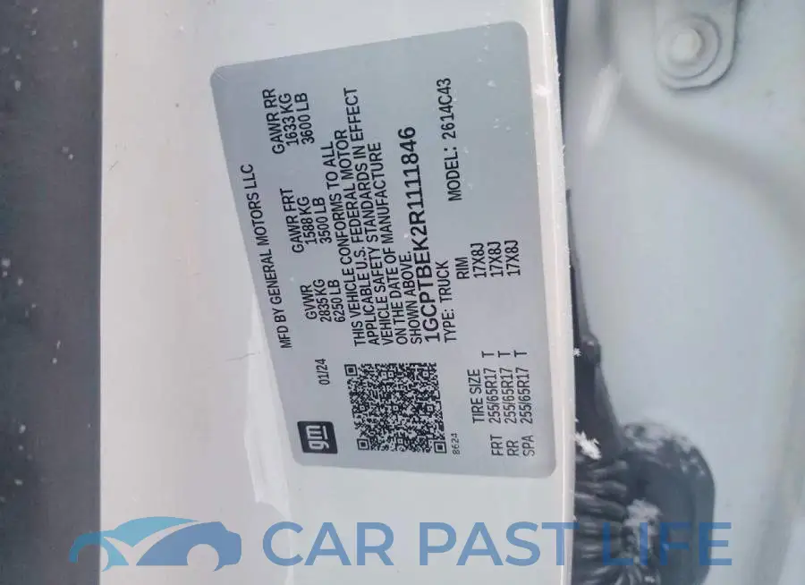 1GCPTBEK2R1111846# 13