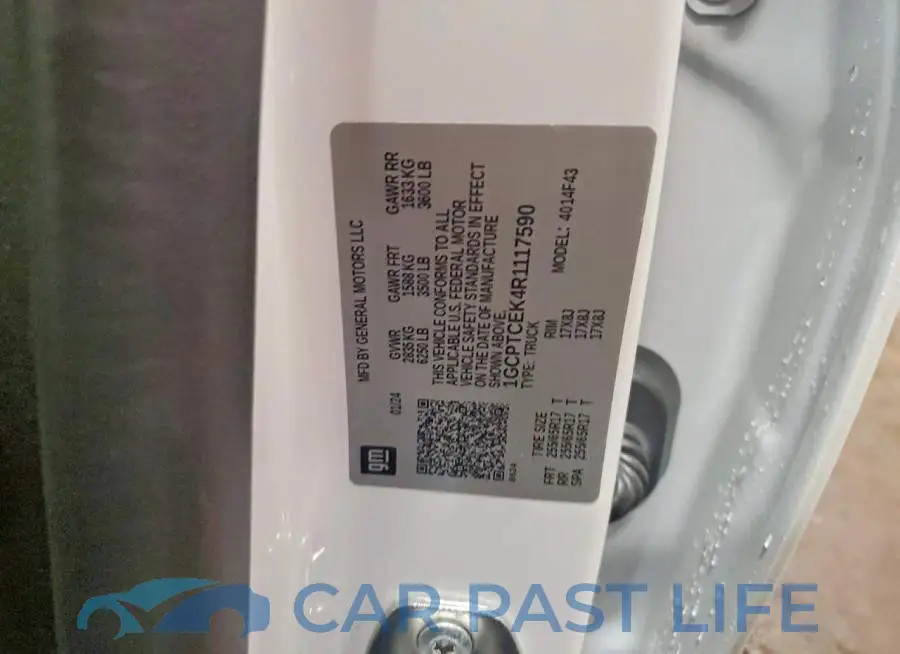 1GCPTCEK4R1117590# 12