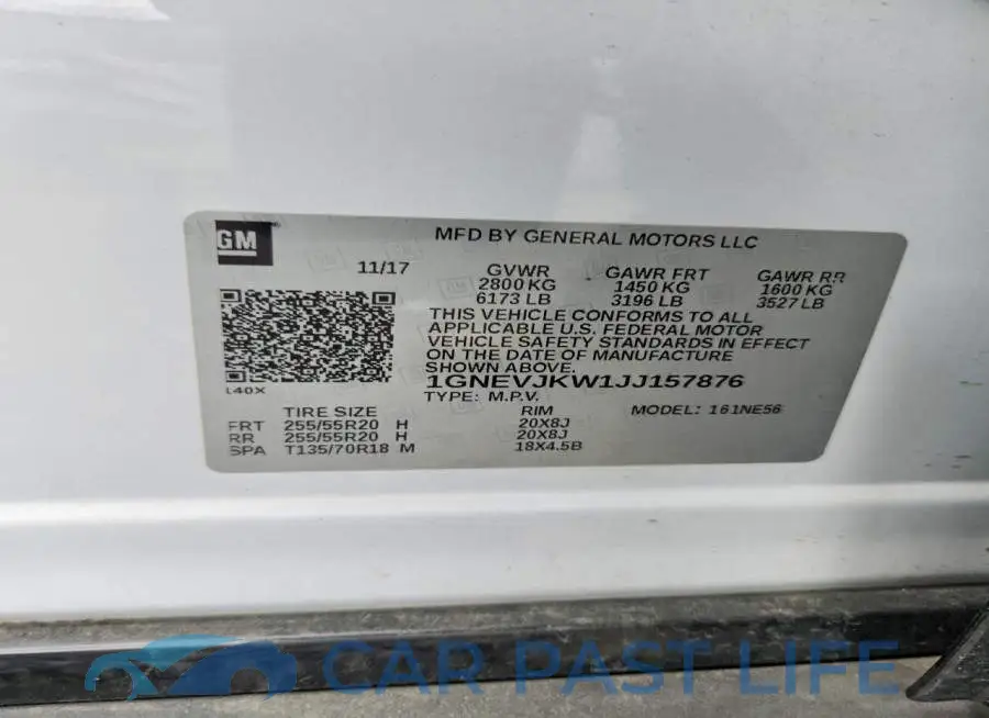 1GNEVJKW1JJ157876# 14