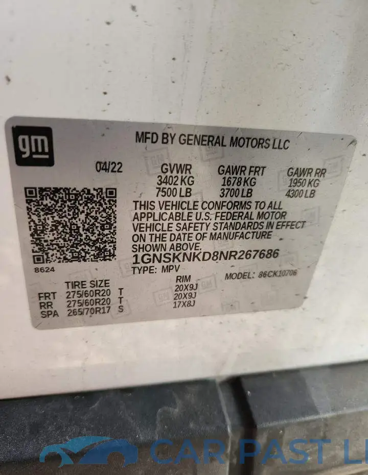 1GNSKNKD8NR267686# 14
