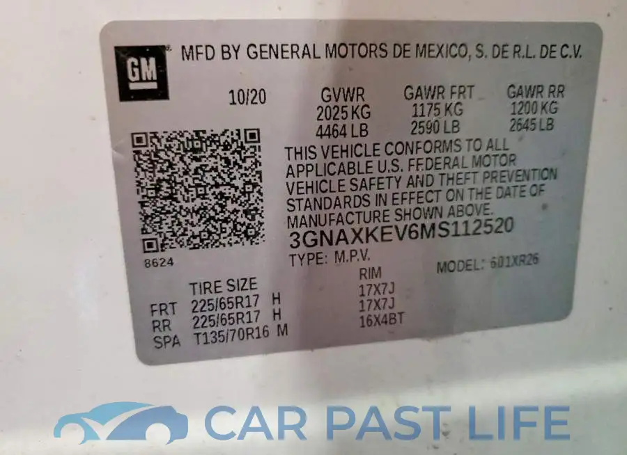 3GNAXKEV6MS112520# 13