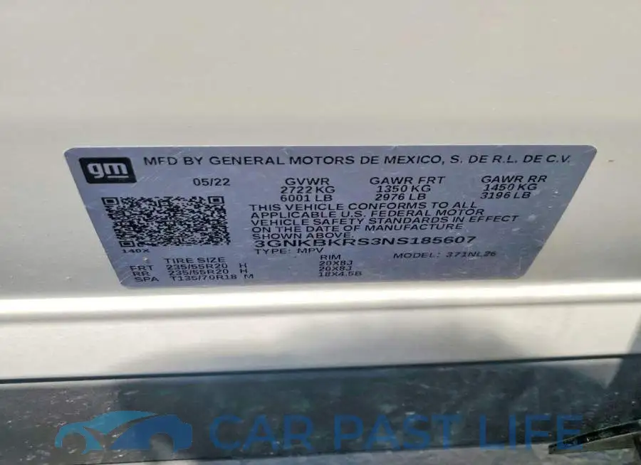 3GNKBKRS3NS185607# 13