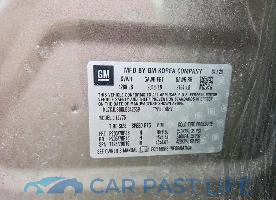 KL7CJLSB0LB342659# 13