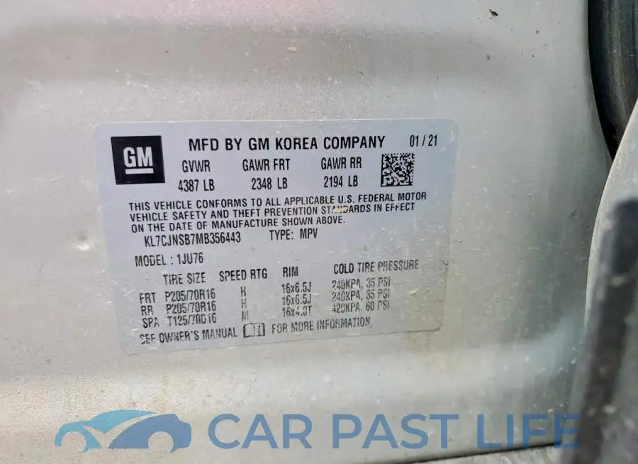 KL7CJNSB7MB356443# 13