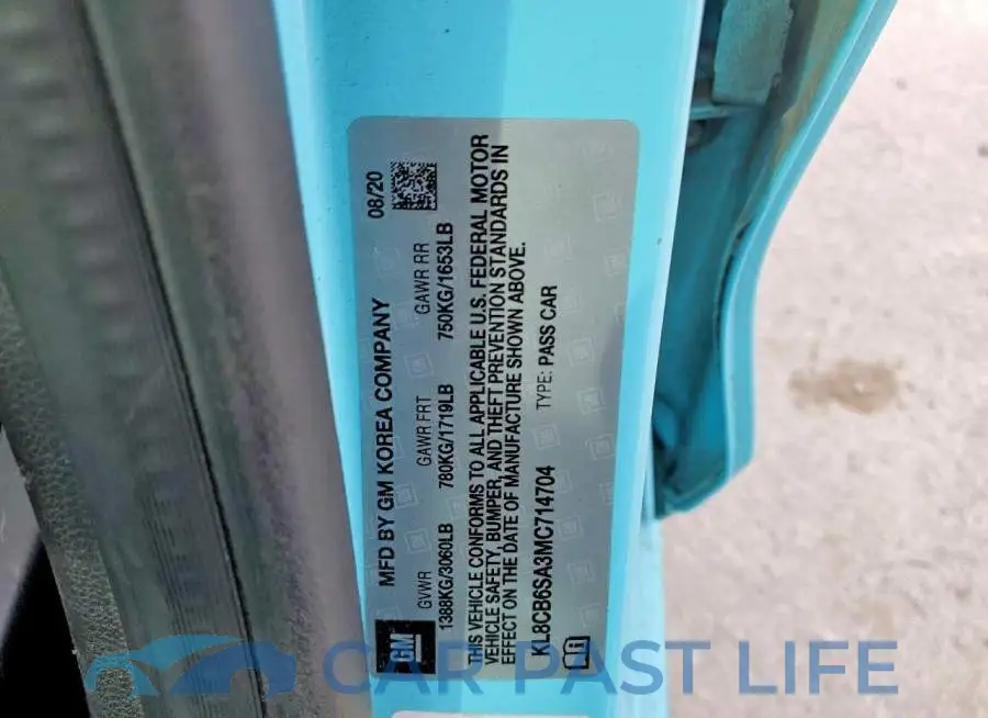 KL8CB6SA3MC714704# 12