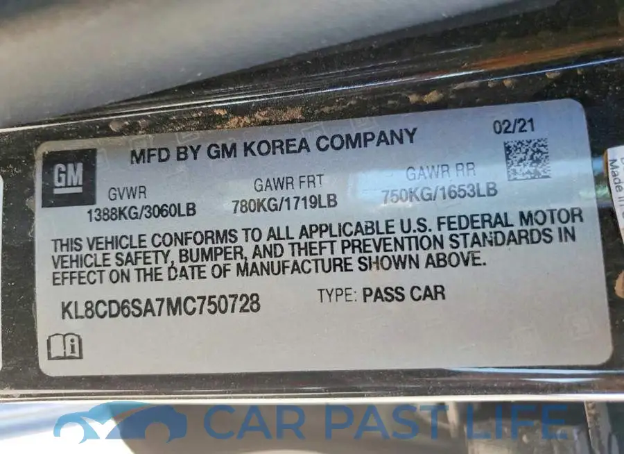 KL8CD6SA7MC750728# 13