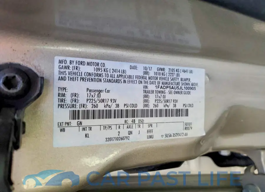 1FADP5AU5JL100905# 13