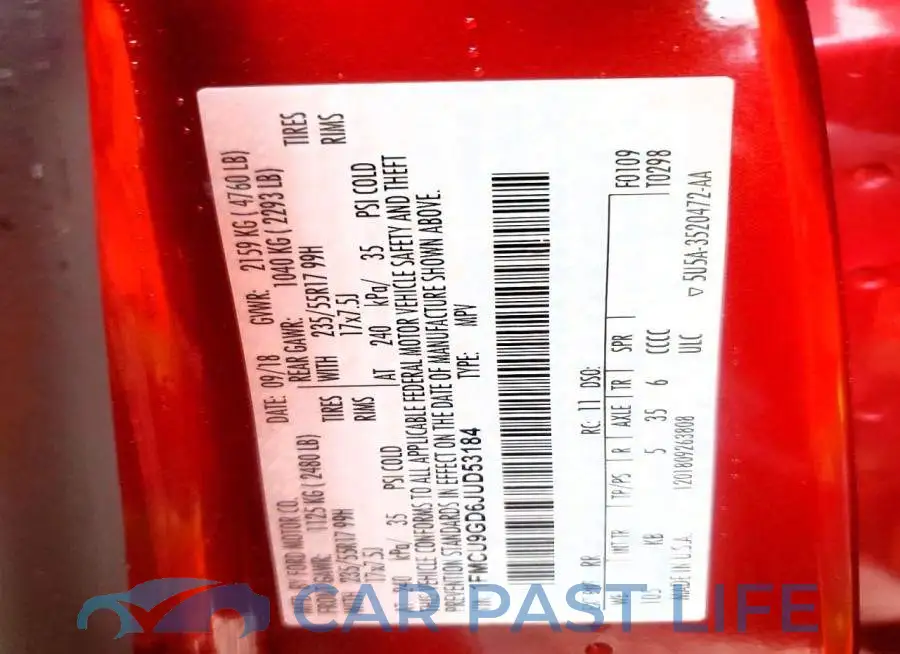 1FMCU9GD6JUD53184# 14