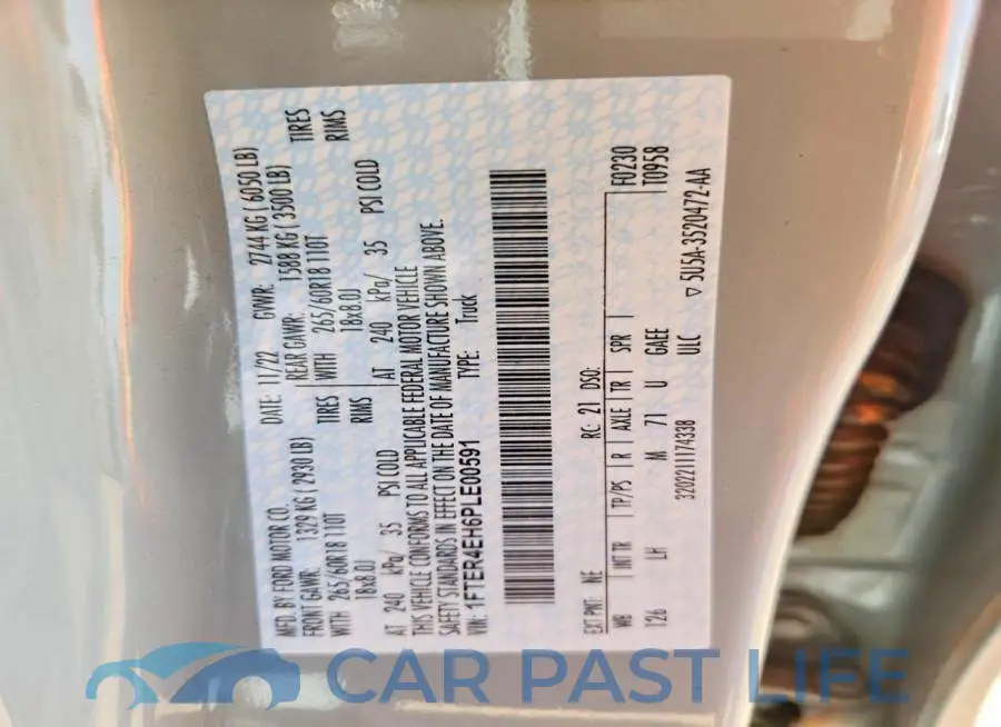 1FTER4EH6PLE00591# 13
