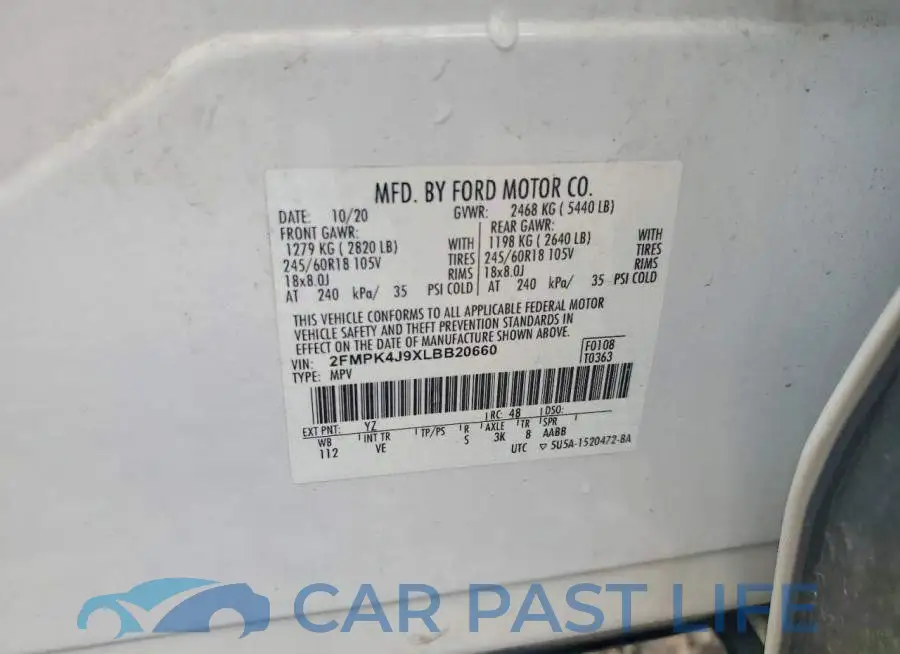 2FMPK4J9XLBB20660# 13