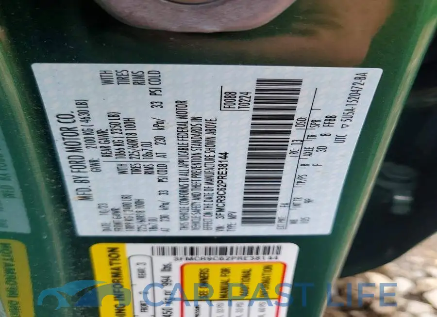 3FMCR9C62PRE38144# 13