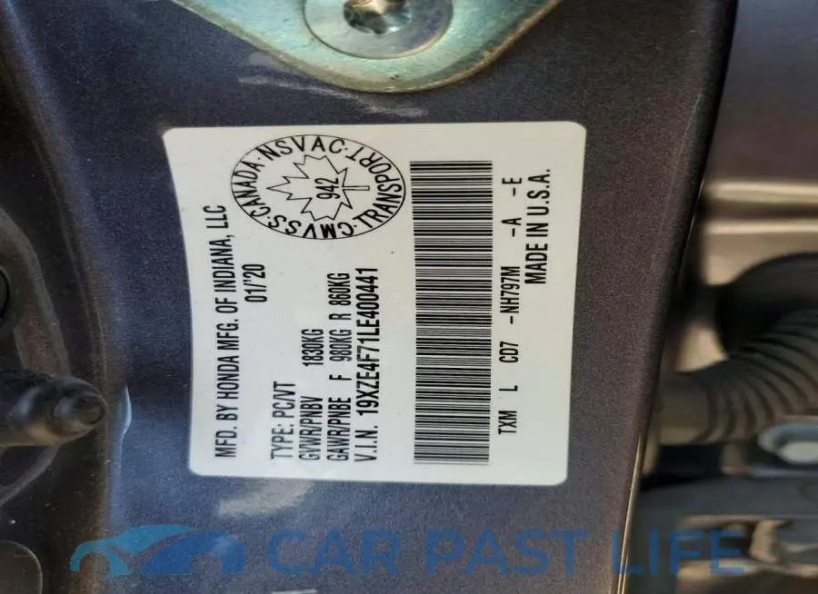 19XZE4F71LE400441# 12