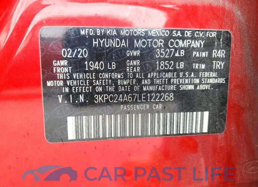 3KPC24A67LE122268# 12