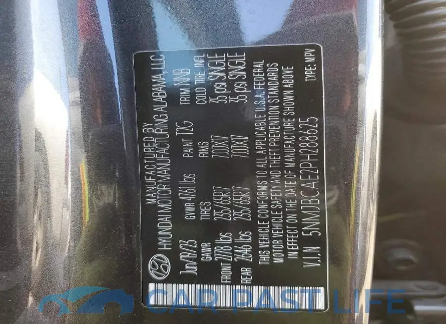 5NMJBCAE2PH288625# 13