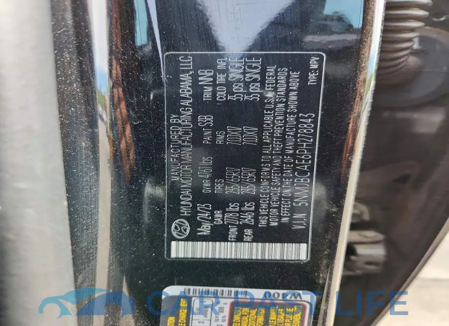 5NMJBCAE6PH278843# 13