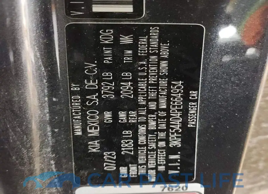 3KPF54AD4PE664954# 13