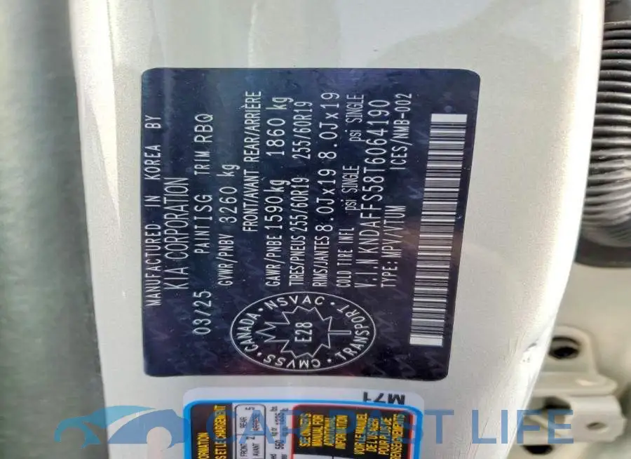 KNDAFFS58T6064190# 13