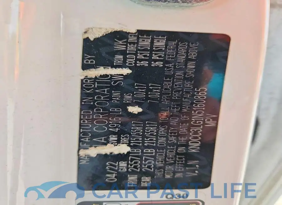 KNDCC3LG1N5160865# 12