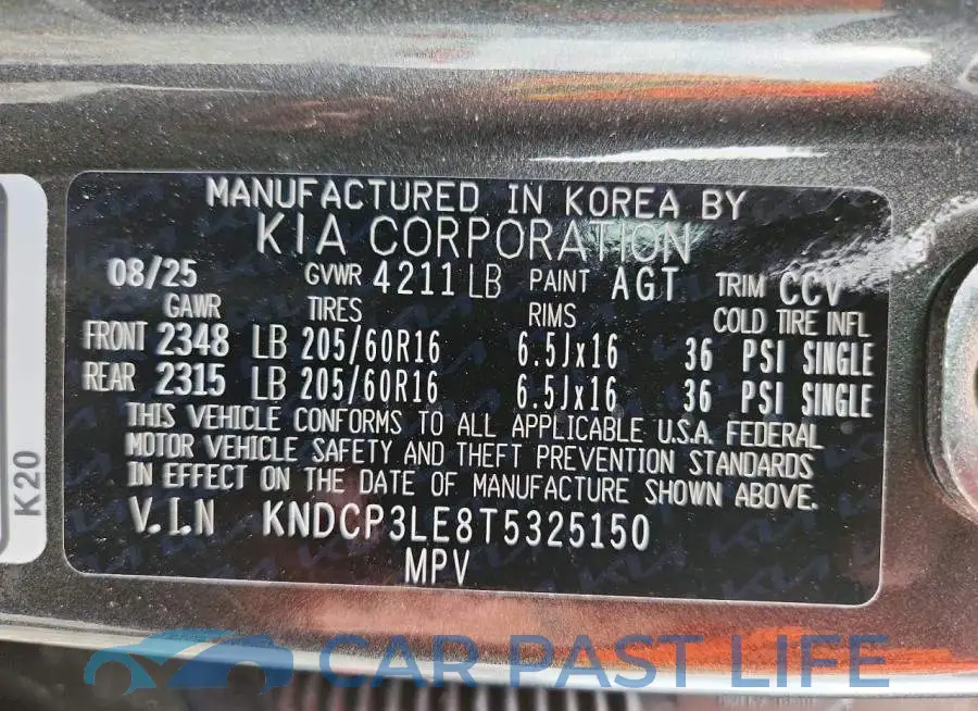 KNDCP3LE8T5325150# 13