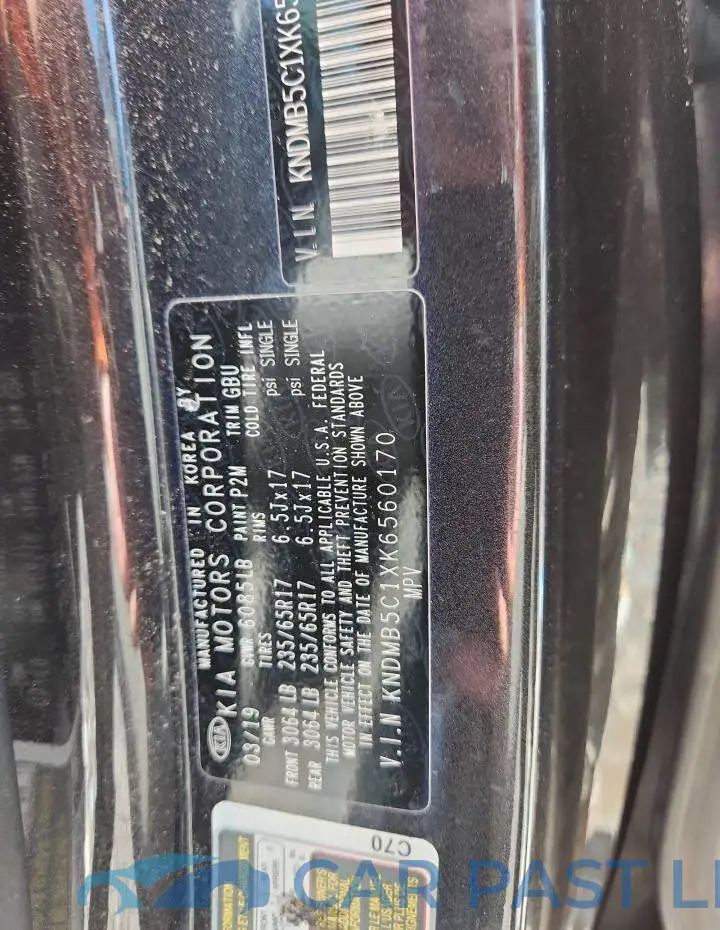 KNDMB5C1XK6560170# 13
