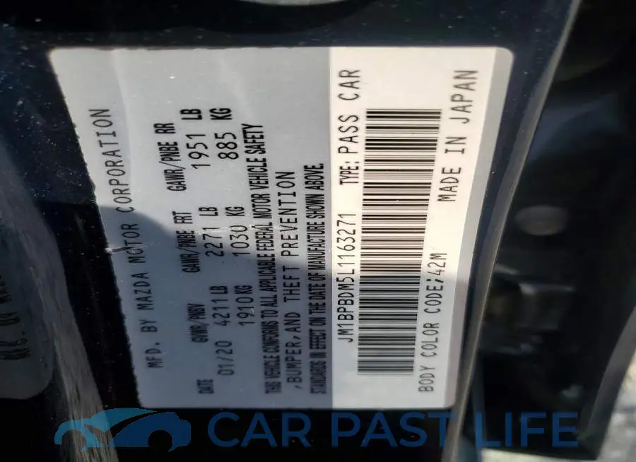 JM1BPBDM5L1163271# 12