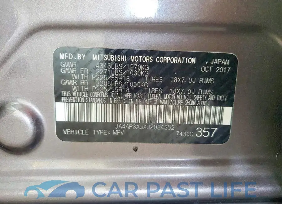 JA4AP3AUXJZ024252# 13