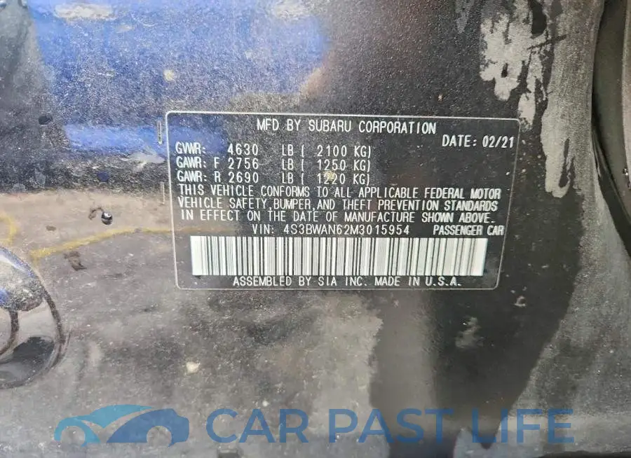 4S3BWAN62M3015954# 12