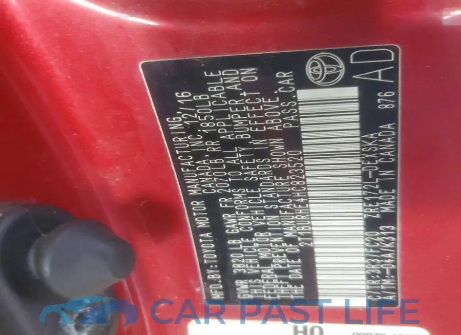 2T1BURHE4HC823520# 12