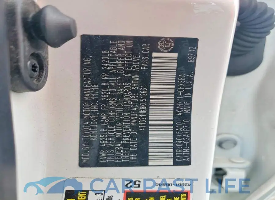 4T1B21HK8KU512661# 12