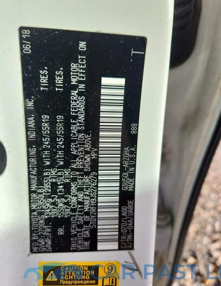5TDYZRFH9JS276279# 14