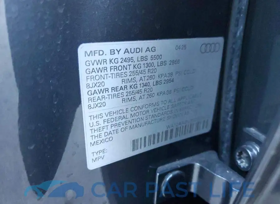 WA12AAGU3S2025450# 13
