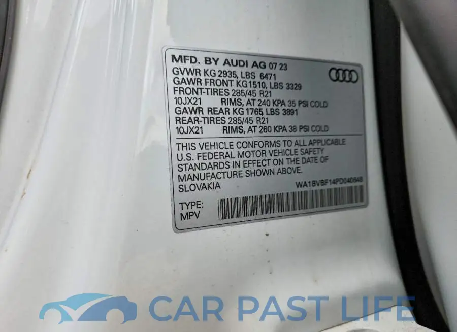 WA1BVBF14PD040648# 13