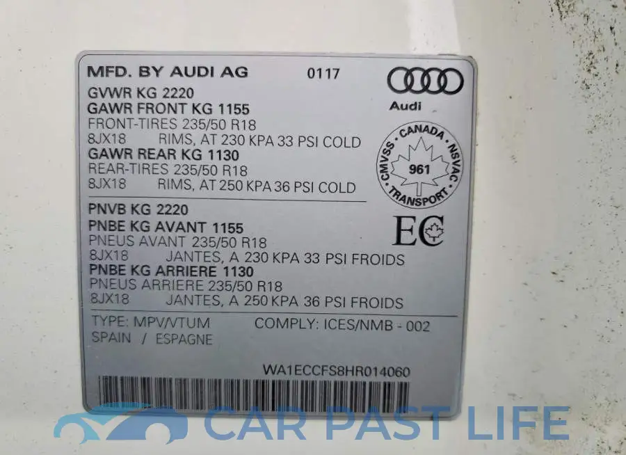 WA1ECCFS8HR014060# 14