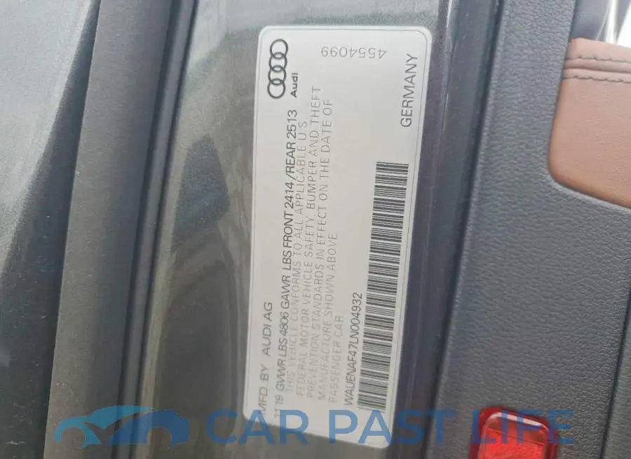 WAUENAF47LN004932# 12