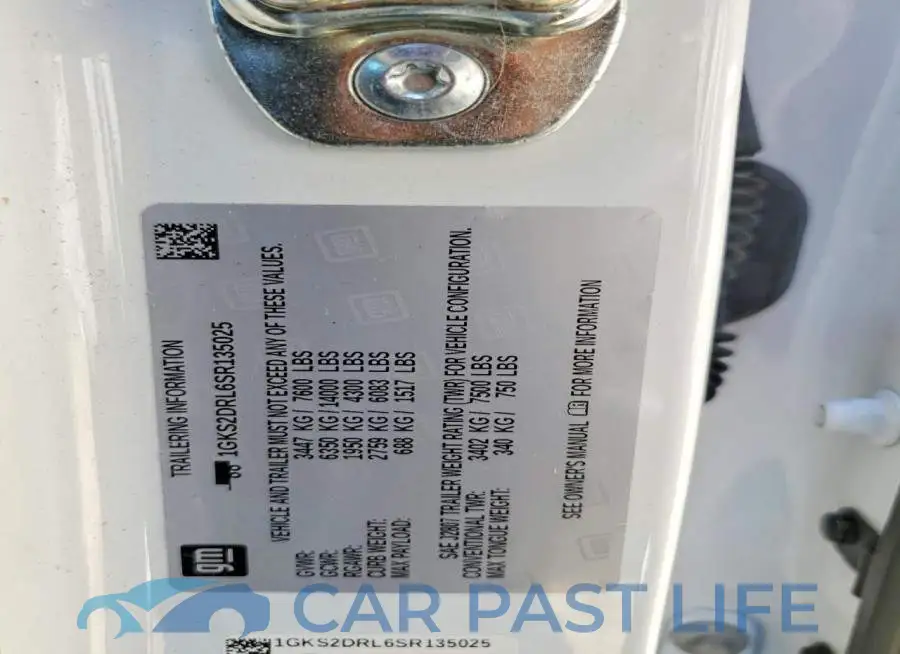 1GKS2DRL6SR135025# 13