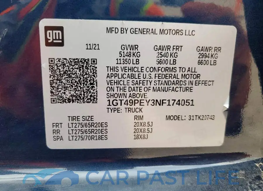 1GT49PEY3NF174051# 12