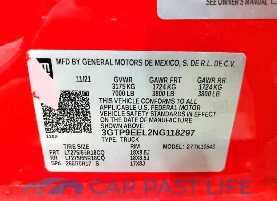 3GTP9EEL2NG118297# 12