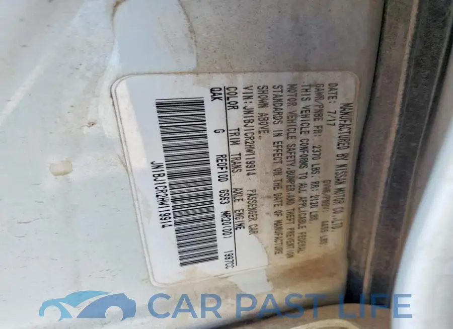 JN1BJ1CR2HW119914# 12