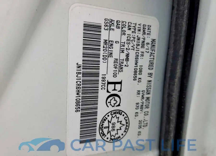 JN1BJ1CR6HW108656# 13