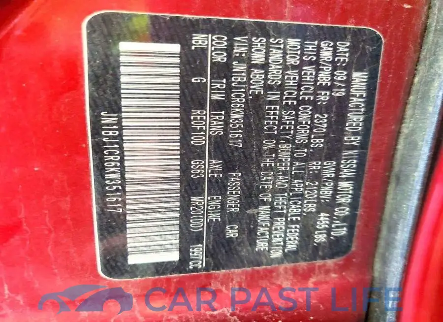 JN1BJ1CR6KW351617# 13