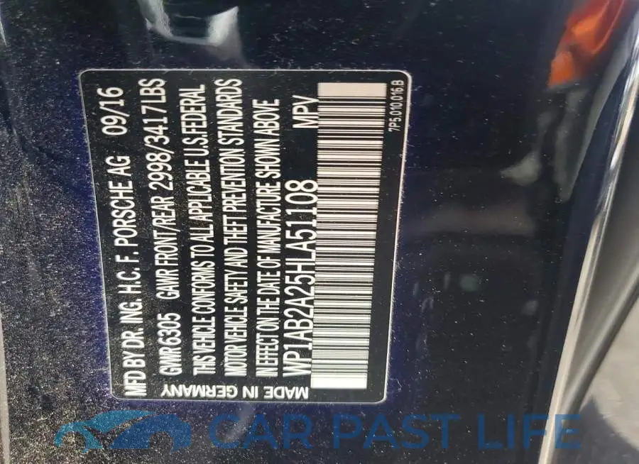 WP1AB2A25HLA51108# 12