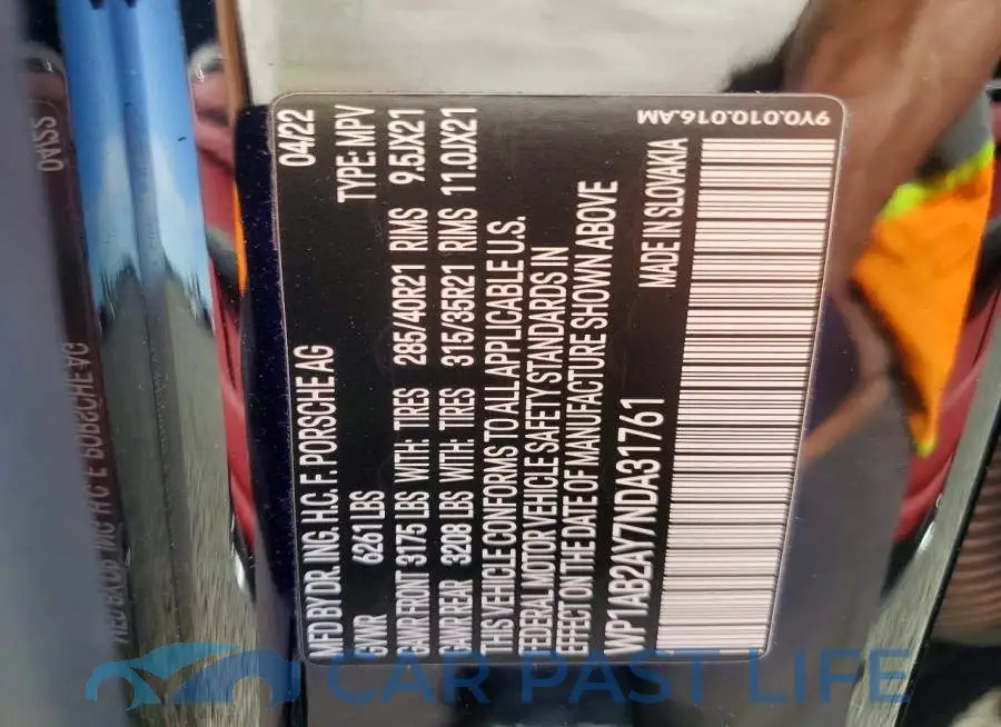 WP1AB2AY7NDA31761# 14