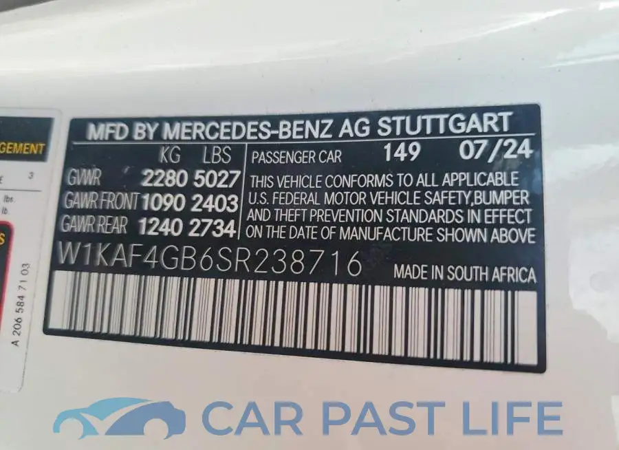 W1KAF4GB6SR238716# 12