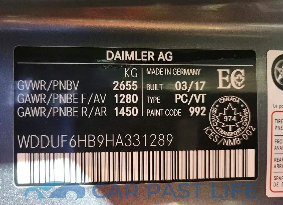 WDDUF6HB9HA331289# 12