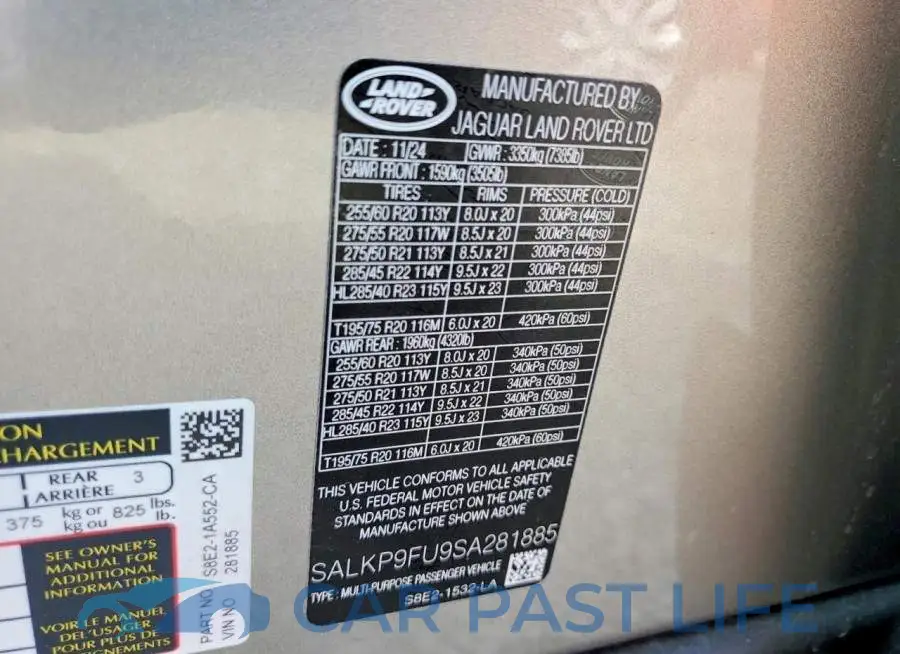 SALKP9FU9SA281885# 13
