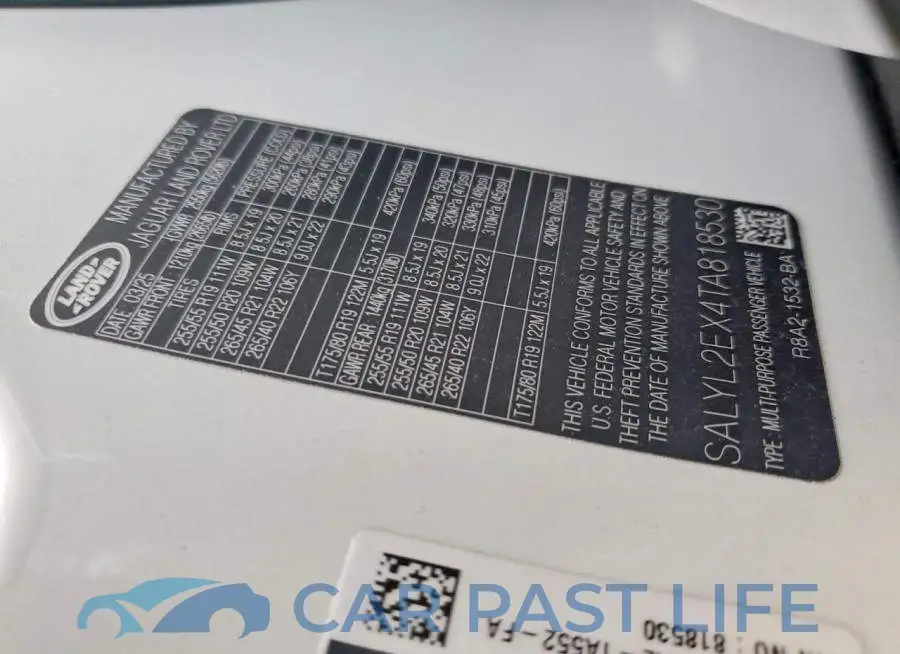 SALYL2EX4TA818530# 12