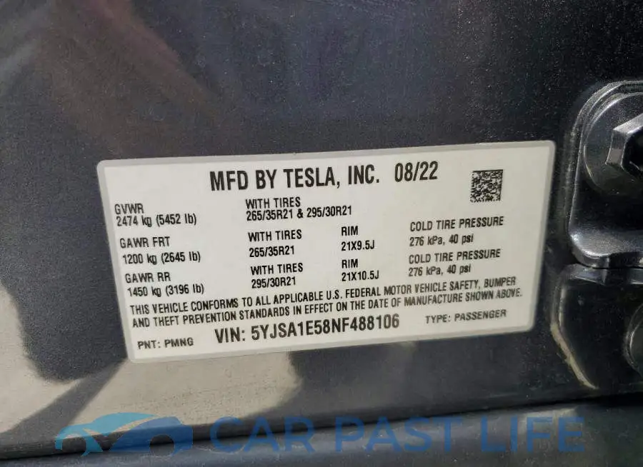 5YJSA1E58NF488106# 12